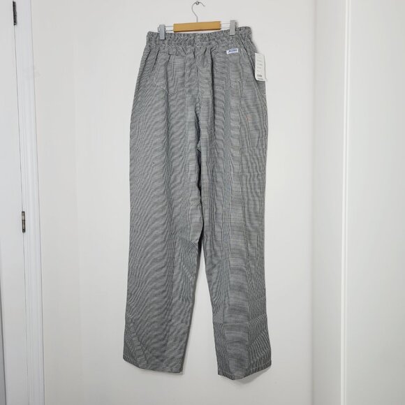 Mobb Women's Black White Plaid Checkered Elastic Weight High Rise Pant S,M,3XL - Picture 2 of 16